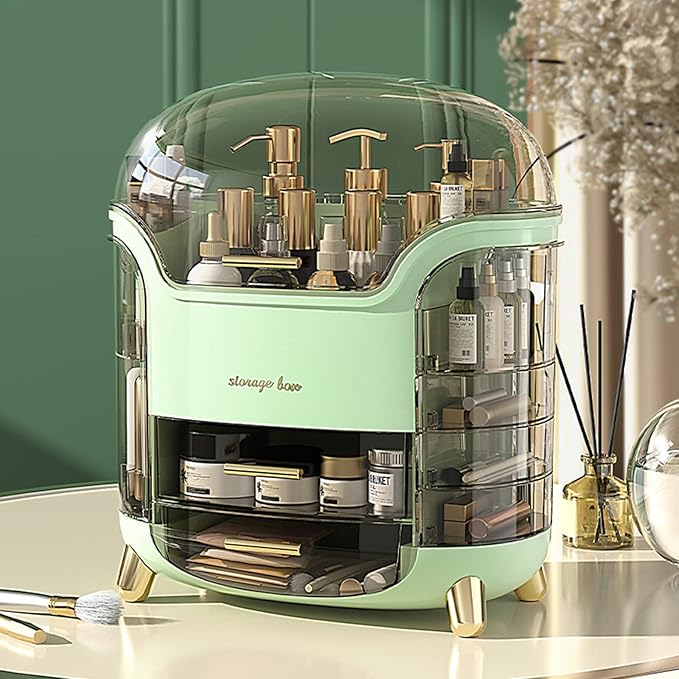 Upgrade Large Makeup Organizer Countertop Vanity Organizer Cosmetic Organizer Makeup Storage Box Bathroom Counter Organizer Perfume Skincare Organizers Gift Women Clear Design Easy Visibility