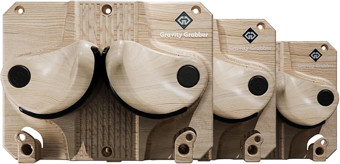 Gravity Grabber - Ultimate Ski & Snowboard Wall Rack | Secure, Non-Slip Storage | Fits Any Ski/Board | Garage Organization | Ski Storage Rack | Snowboard Storage Rack | Winter Gear Organizer | 3 Pck