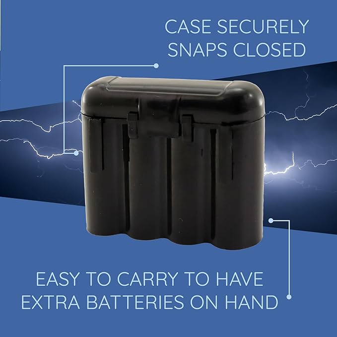 Powertron Batteries 3 Pack AA/AAA / CR123A Black Battery Holder Storage Cases