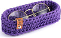 Tioncy Eyeglasses Holder for Nightstand Wool Anti Scratch Desk Bedside Knit Eyeglass Storage for Fathers Day Graduation Gifts