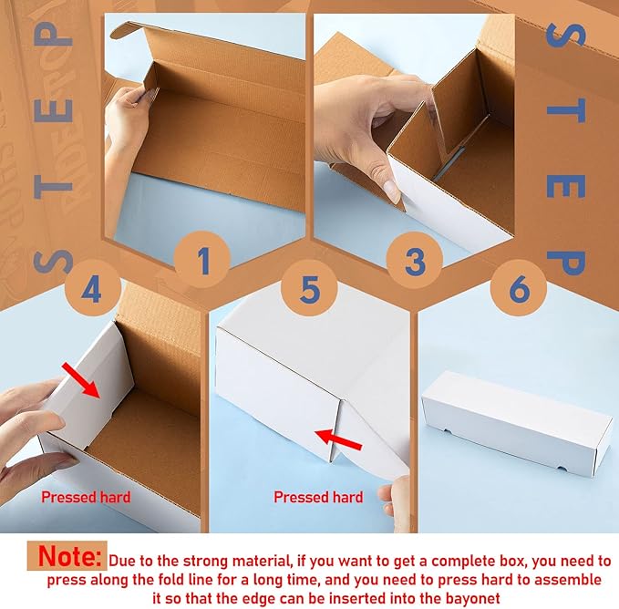 Sepamoon 6 Pack 800 Count Trading Card Storage Box Trading Organizer Game Sport Cardboard Box Collectible for Baseball Football Basketball Card Storage Protection (15 x 3 x 4-1/8 Inch)