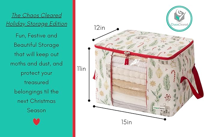 Canvas Storage Bags 2 Pack (Candycane Bag 2 Pack)