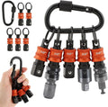 5Pcs Socket Holder Key Chain, 1/2" Drive Socket Organizer Keychain Quick Release Design with Carabiner, Impact Wrench Accessories for Lineman, Electricians, Construction Crews(SIZE:1/2inch)