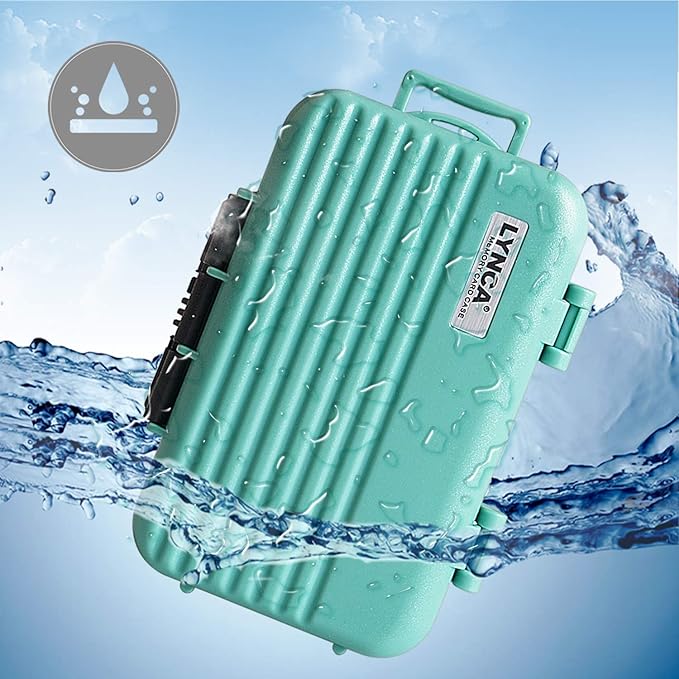 LYNCA 24 Slots Camera Memory Card Case Holder Water-Resistant Anti-Shock SD Card Case Holder Wallet for 8 SD Cards 4 CF Cards 12 Micro SD/TF Cards Storage Box, Compact Memory Cards Wallet (Green)