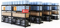 The Atlas 77" W x 24" D x 72" H Heavy Duty Garage Metal Industrial Storage Shelving Loads 10000 Lbs 8 Pack Dark Gray