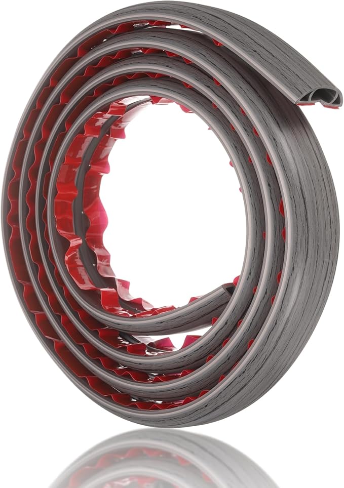 HARFINGTON 6ft Cord Cover Floor W0.6 x H0.33 Inner Channel PVC Hide Extension Cable Floor Wire Hider Wire Covers Protector for Prevent Cable Trips Cables Management, Dark Grey