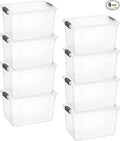 Superio Clear Storage Bins with Lids, 14.7 Quart BPA Free Plastic Containers, Transparent Boxes for Organizing, Stackable Crates, Organizer Totes for Home, Office, School, and Dorm