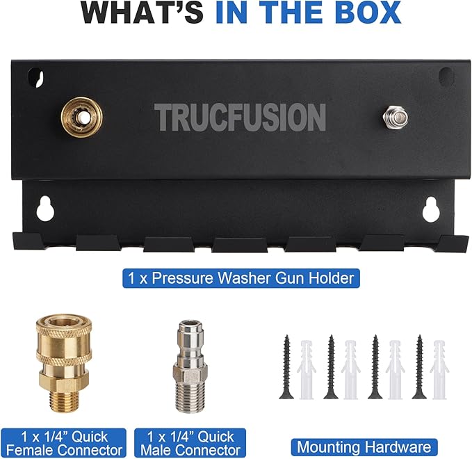 Foam Cannon Mount Pressure Washer Gun Holder Wall Mount Car Wash Accessories Tool Storage Rack Bracket Organizer for Pressure Washer Wand Nozzle Tip