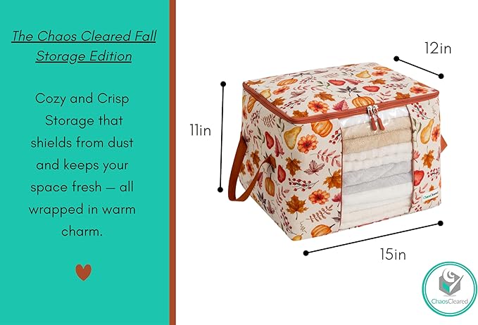 Canvas Storage Bags 2 Pack (Autumn Bag 2 Pack)