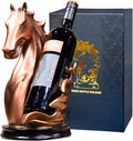 Wine Bottle Holder Wine Racks Tabletop Horse Statue as Home Kitchen Wine Cellar Decorative Storage Organizer, Whimsical Decor Horse Decor Horse Wine Lovers Gifts for Women (Bronze)