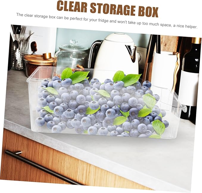 Clear Refrigerator Drawer Organizer Storage Container for Fridge Food-grade Storage Box for Kitchen Transparent Fridge Organizer Bin for Vegetables and Meat Preservation