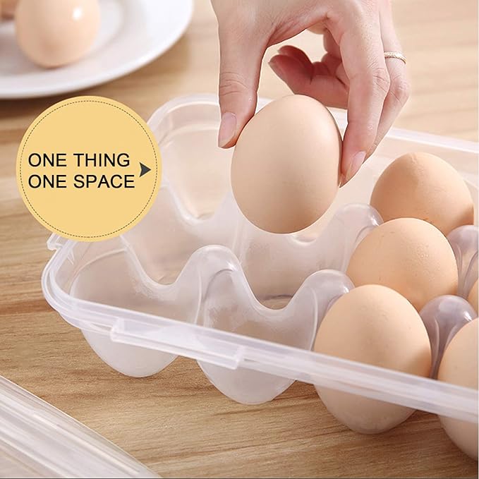 XBY-US 2 Pack Covered Egg Holders For Refrigerator, Plastic Storage Container/ Deviled Egg Tray Carrier with Lid Fits 18X2 Eggs(36 Eggs)