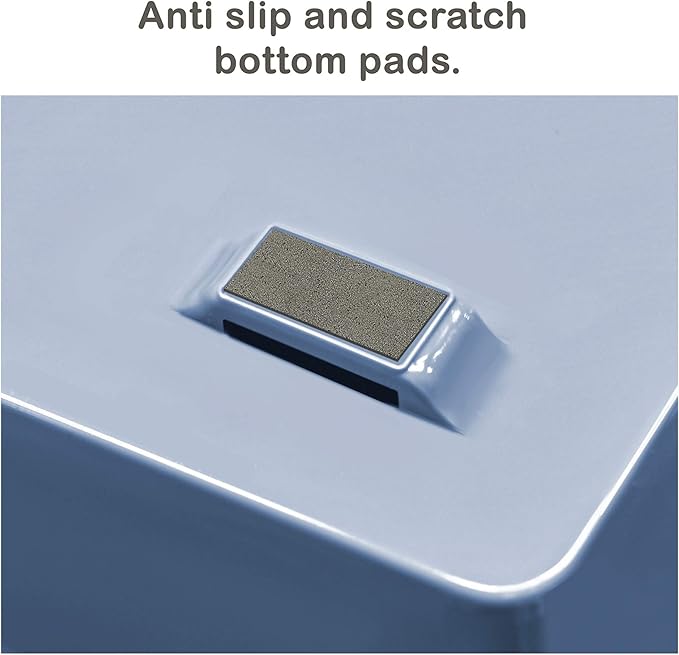 Acrimet Facility 2 Tier Letter Tray, Side Load, Letter Size/A4, Desktop File Organizer, Plastic (Solid Blue Color)