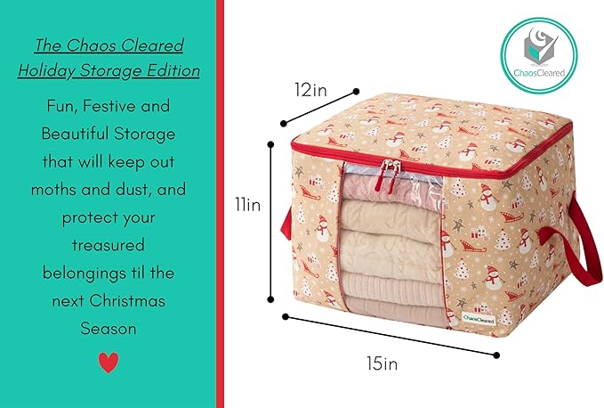 Canvas Storage Bags 2 Pack (Snowman Bag 2 Pack)