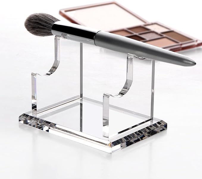 SANRUI 2 Tier Acrylic Pen Holder Display Stand, Fountain Pen Pencil Makeup Brush Rack, Ballpoint Pen Showholder, Paintbrush Drying Rack Organizer Desk for Home School Office or Store Use
