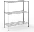 21" Deep x 48" Wide x 54" Height Wire Shelving Kit | 3-Tier | NSF Commercial Storage Rack Unit