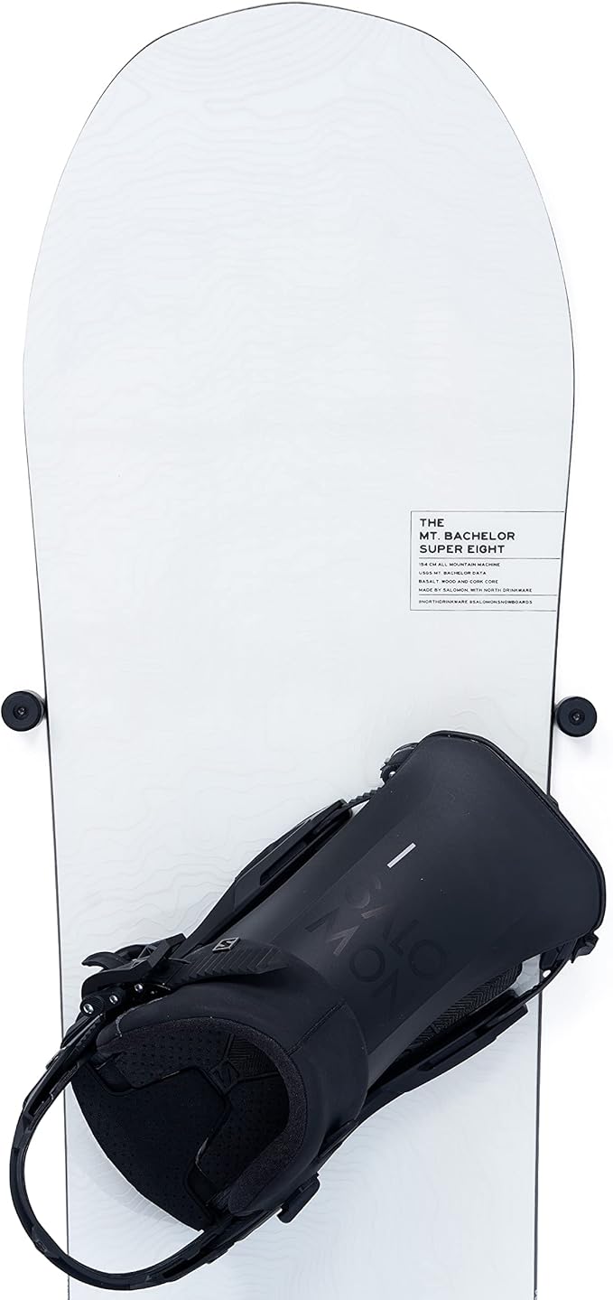 [NEW] (4 PCS) Snowboard Wall Mount Storage – Damage-Free Snowboards Hanger, Modern Floating Vertical Rack, Clip Hook Holder to Securely Store, Hang and Display Snow Boards, Gear Organizer