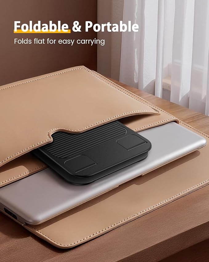 Lamicall Rotating Tablet Stand for Desk - [Fully Adjustable][Foldable & Portable] iPad Stand with Heavy-Duty Base, Tablet Holder for 4.7-13" Devices, 2025 iPad Pro Air Mini, Kindle, iPhone 17 Pro Max