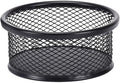 1Pc Black Metal Paper Clip Holder Mesh Paperclip Bowl Binder Clip Dispenser Desk Bobby Pin Container Organizer for Home Office Classroom School Desk Supplies Holders