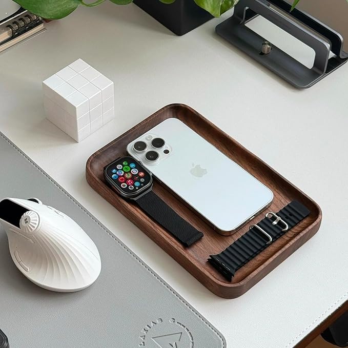 Galaxias Desktop Drawer Storage Tray, Men's Storage Box, Made of Walnut Wood, a Beautiful Office Desk Accessory Suitable for Both Office and Home use.