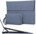 HYZUO 13 Inch Laptop Sleeve with Stand Feature for MacBook Air 13 M4 M3 M2 M1 2025-2018, MacBook Pro 13 M2 M1, 13" iPad Pro/Air, Surface Pro, with Carry Bag, Haze Blue