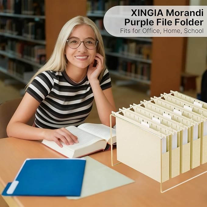 Wheat Straw Hanging File Folder Letter Size, Heavy Duty 1'' Expansion,12 Pack Extra Capacity Plastic Hang Folders,Reinforced Filing Cabinet Folder for Bulk Files/Medical Charts(Morandi Beige)