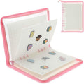 CAPASTEC Pin Bag, Portable Pin Display Book, Ideal for Pins, Brooches Storage, Pink White
