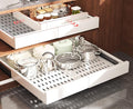 2 Pack Pull Out Cabinet Organizer Expandable Width(15"-25") and Depth(17"-24"),Slide Out Drawers With Raising Pad for Framed Cabinets,No Drill Roll Out Shelves for kitchen,Bathroom,White