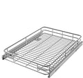 Cabinet Pull Out Shelves (17" W x 21" D), Heavy-Duty Premium Collection Slide Out Shelves, Metal Roll Out Shelves for Kitchen Cabinets, Anti-Rust Chrome Finish
