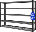 60" W Garage Shelving Heavy Duty Metal Shelving 3030LBS Storage Shelves Adjustable 5 Tier Metal Shelves for Storage Industrial Shelves for Garage, Warehouse, 24." D x 60'' W x 72'' H