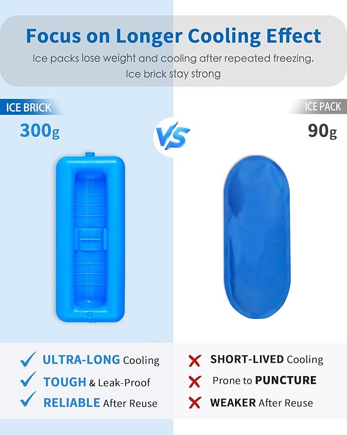 Insulin Vial Cooler Travel Case TSA Approved, 300g Reusable Ice Brick Insulin Pen Case Holds 2 Pens and 2 Vials, Long Lasting Medication Cooler for Travel Camping and Outdoor Activities (Blue)