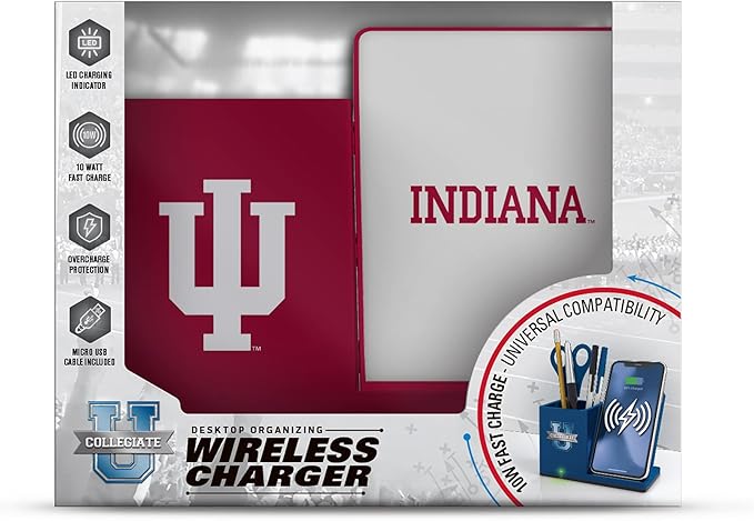 SOAR NCAA Unisex Cell Phone Wireless Charging Stand and Desktop Organizer