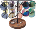 Sunglass Organizer, Multiple Glasses Holder Stand for Men and Women, Wood Eyeglass Holder Rack, Metal Sunglasses Organizer Storage for dresser, desk, bedroom, nightstand