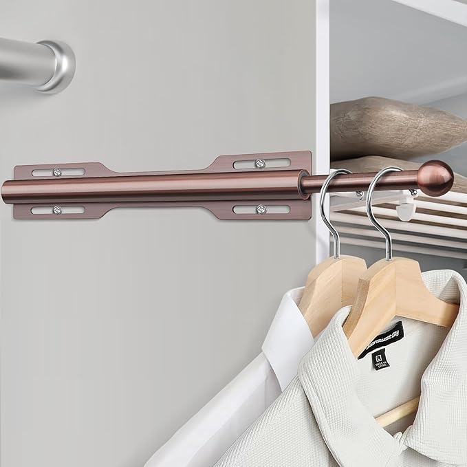 FIRJOY 12" Valet Rod for Closet Pull Out (1 Pack, Antique Copper)