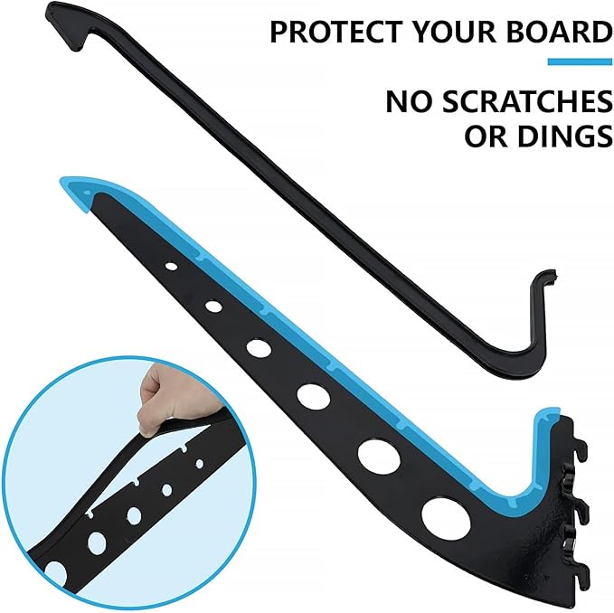 4 Board Surf Rack Wall Mount for Surfboard, Wakeboard, Snowboard Storage Adjustable Wall Hangers Boards Display