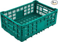 Collapsible Storage Crates, 52 Liter Heavy Duty Foldable Plastic Crates , Storage Baskets and Bins 23.6" L x 15.7" W x 8.6" H Stackable Dairy Milk Crates for Office, Home, Toy Storage