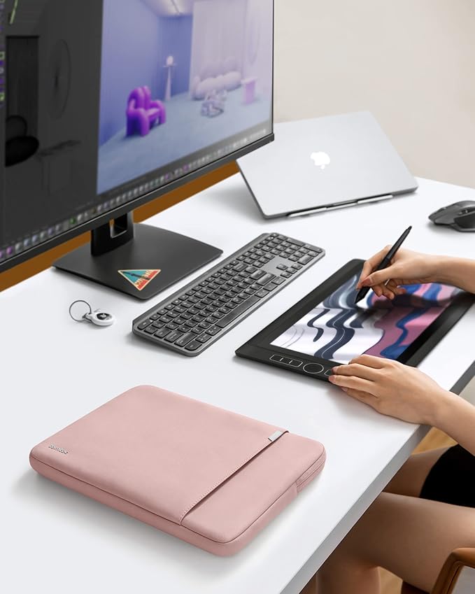 tomtoc 360° Protective Laptop Sleeve for 13-inch New MacBook Air M4/A3240 2025, M3/A3113, M2/A2681 M1/A2337 A2179 A1932, 13-inch MacBook Pro M2/A2686 M1/A2338, Water-Resistant Computer Case Bag
