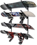 StoreYourBoard Adjustable Snowboard Storage Rack, Wall Mount 4 Board Display