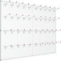 TORACK Metal Pegboard Panels and Hooks for Garage, Workbench, Shop, Shed Tool Organizer Peg Board with 1/8" & 1/4" Holes, Modular Wall-Mounted Pegboard with Pegboard Hooks(Cream White)