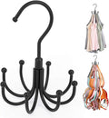ZEDODIER Tank Top Hanger, Rotatable Bra Organzier for Closet, Max 24 Storage Capacity Sport Bras Holder, Metal Space Saving Closet Organizers and Storage, Black