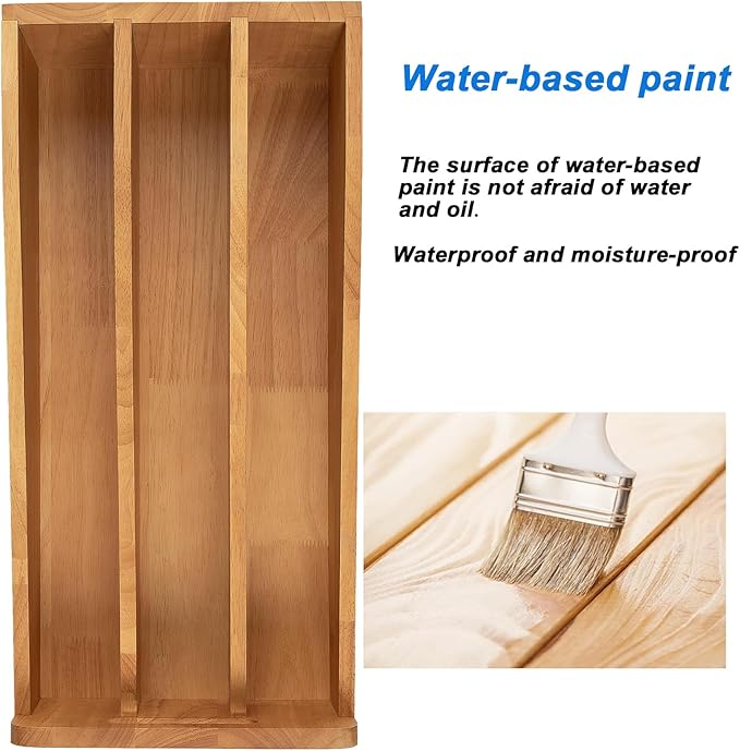 DINDON Pull Out Cabinet Organizer for Pans, Cookie Sheet, Bakeware, Cutting Board, Slide Out Kitchen Cabinet Storage Organizer Rack, 10.5''W X 21"D X 7.5"H, Wood