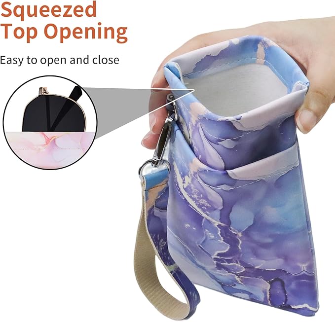 Double Eyeglass Case Soft Dual Glasses Case for Women Men Travel Squeeze Top Sunglasses Cases Eyeglasses Pouch