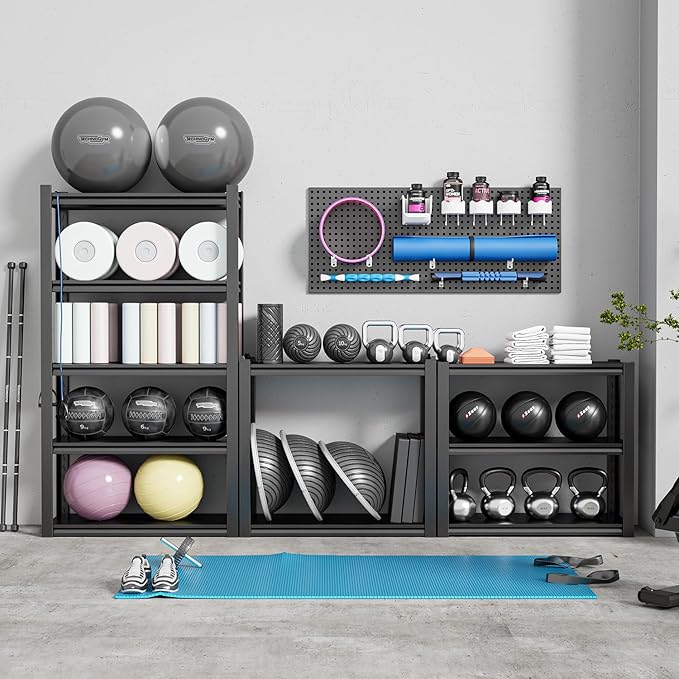 39" W Garage Shelving,5-Tier Heavy Duty Shelving Unit,3000LBS Adjustable Metal Storage Shelves,Storage Rack Units for Industrie,Shed,Warehouse,Basement,Black,39" W x 18" D x 72" H