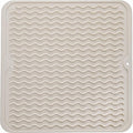 Silicone Dish Drying Mat for Multiple Usage,Easy clean,Eco-friendly,Heat-resistant Silicone Mat for Kitchen Counter or Sink,Refrigerator or Drawer liner Tapioca M 12 inches x 12 inches