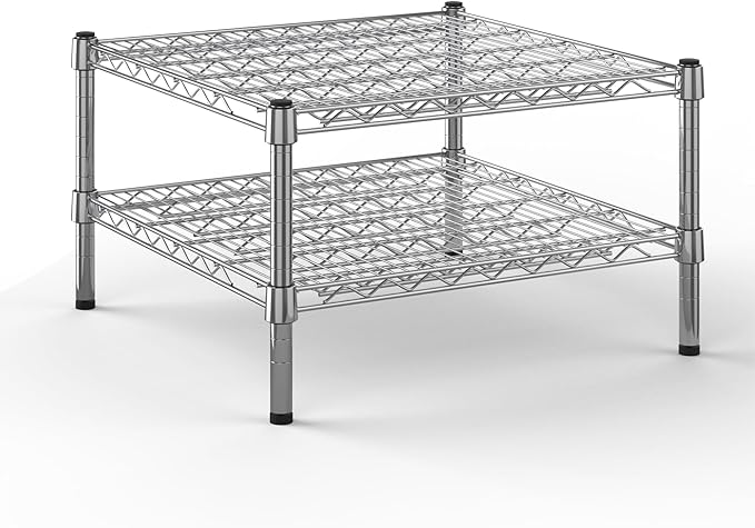 24" Deep x 24" Wide x 14" Height Wire Shelving Kit | 2-Tier | NSF Commercial Storage Rack Unit