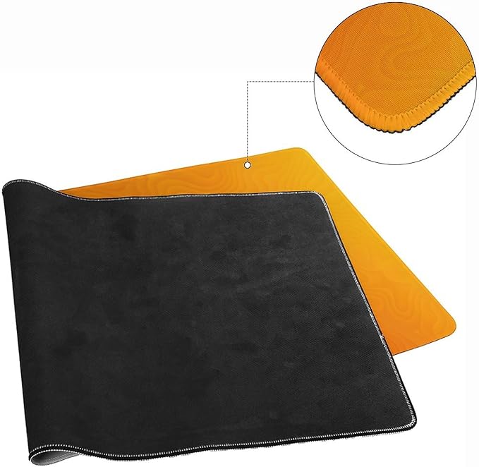 Colorful Topographic Large Mouse Pad, Vintage Aesthetic Gaming Desk Mat, XXL Keyboard Desk Pad Mat for Desktop, 35.4"x15.7" Non-Slip Base Big Mousepad with Stitched Edges