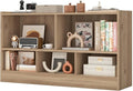 Giantex 5-Cube Bookcase, Freestanding 3-Tier Bookshelf with Spacious Top & Raised Base, Modern Display Storage Organizer, Multipurpose Book Shelf for Living Room, Bedroom, Playroom (Natural)