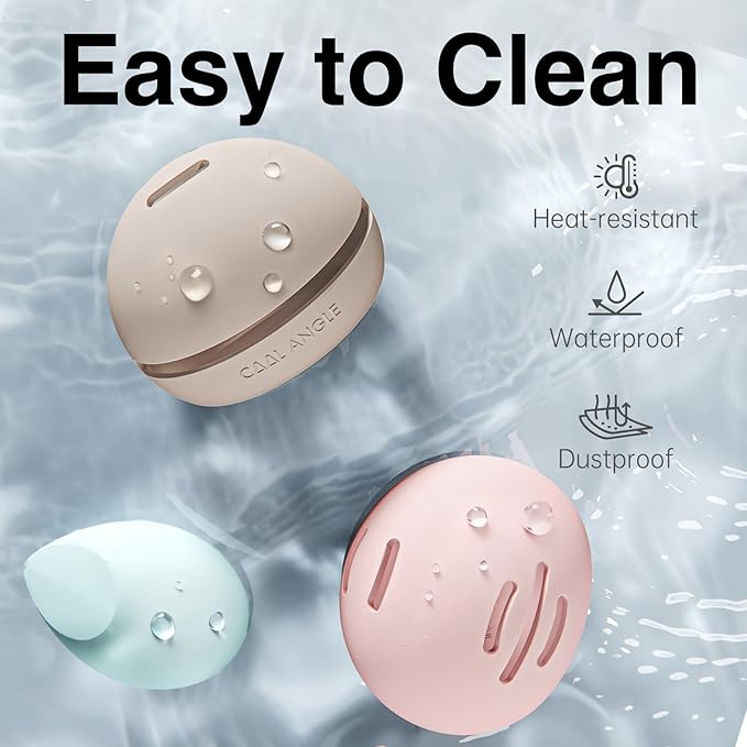 Silicone Makeup Brush Holder And Beauty Sponge Case, Travel Makeup Brush Case With Magnetic Closure, Makeup Sponge Holder 2 In 1 Stand Storage For Quick Drying White