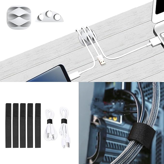 Updated White Cable Raceway Kit, 155（10x15.5） inch Open Slot Wire Covers for Cords, Cable Management System to Hide Under Desk/TV/Computer/Net/Power Cords(Pack 10)