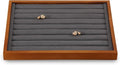 Ring Storage Tray, Wood Ring Tray For Jewelry,Black Earring Stud Organizer,Premium Jewelry Drawer Organizer